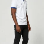 Men's Stretch Sweat Wicking Contrast Trim Embroidered Polo Multi Occasion Daily Travel Top