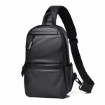Minimalist Glossy Waterproof Men Commute Sling Chest Bag