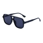 Minimalist Double Bridge Pilot Gradient Orange Brown Sunglasses Unisex