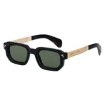 Minimalist Arrow Metal Splicing Thick Black Small Square Sunglasses Unisex