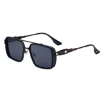 Minimalist Double Bridge Woven Black Trim Gradient Purple Pilot Sunglasses Unisex