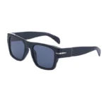 Minimalist Black Brown Two-tone Thick Square Tan Polarized Sunglasses Unisex