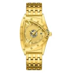 Triangular Skeleton Automatic Mechanical Men Steel Band Watch Multi-Function Calendar Waterproof Wristwatch - Image 7