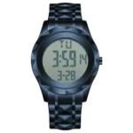 Polygon Cut Full Digital Men Steel Band Watch Multi-Function Waterproof Sports Wristwatch - Image 5