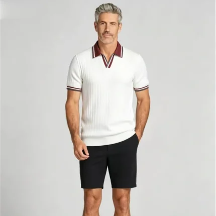 Modern Fit Color-Block Polo Shirt