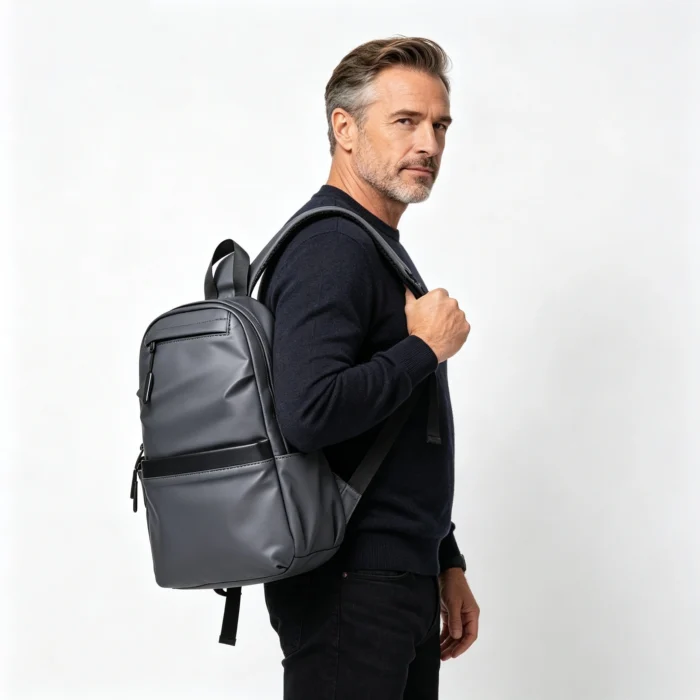Minimalist Glossy Waterproof Men Commute Sling Chest Bag - Image 2