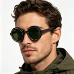 Minimalist Metal Double Bridge Pilot Gradient Gray Sunglasses Unisex - Image 2
