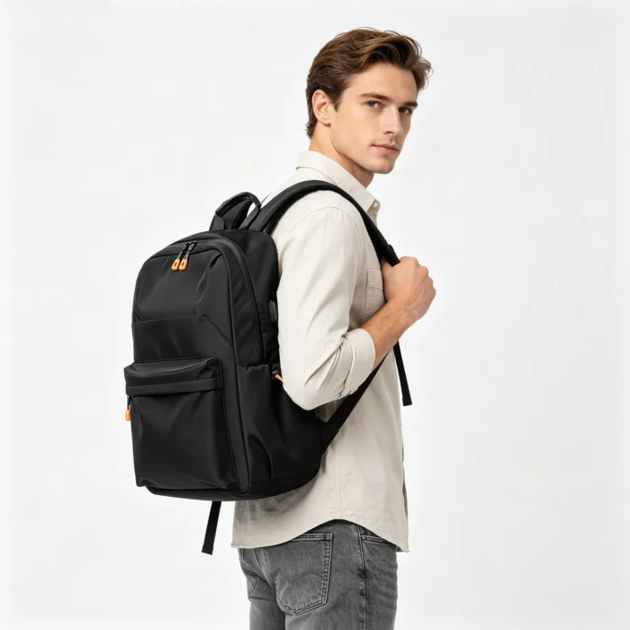 Minimalist Contrast USB Waterproof Commute Laptop Backpack - Image 2