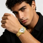 Triangular Skeleton Automatic Mechanical Men Steel Band Watch Multi-Function Calendar Waterproof Wristwatch - Image 2