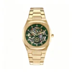 Octagon Hollow Diamond Index Automatic Mechanical Men Steel Band Watch Trend Waterproof Wristwatch