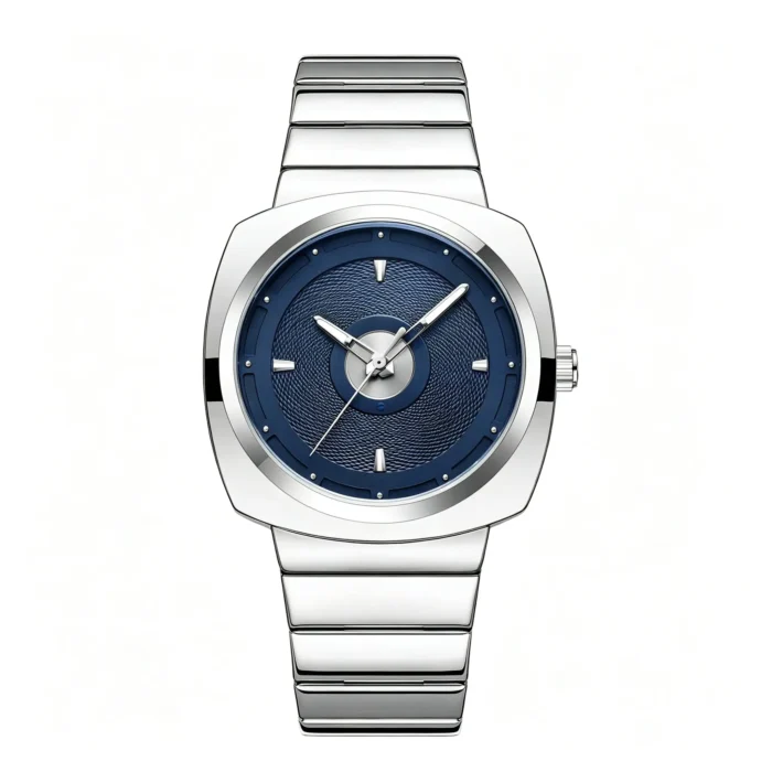 Square Scale Multi-Function Men Steel Band Watch Business Waterproof Quartz Wristwatch - Image 5