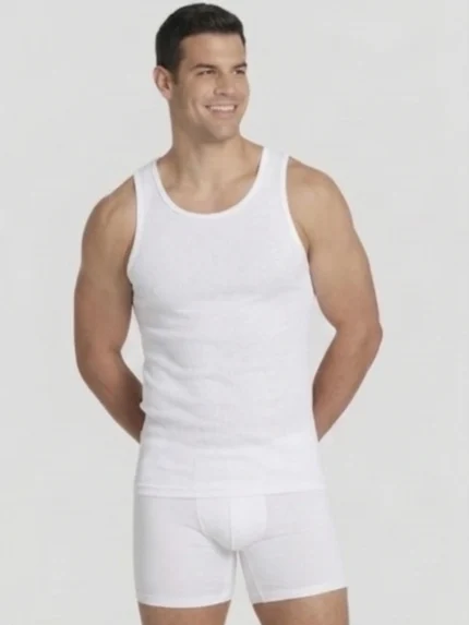 Men's Slim Fit Moisture-Wicking Stretch Tank Top Undershirt(Two Pairs Of Underwear)