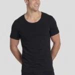 Men's Soft Cotton Crew Neck Short Sleeve Undershirt(Two Pairs Of Underwear)