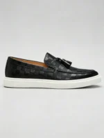 Men's Checkered Tassel Slip-On Casual Loafer Dress Shoes - Image 10