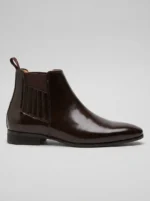 Men's Polished Leather Chelsea Boots Slip-On Ankle Dress Boots - Image 10