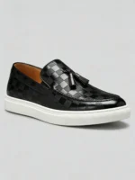 Men's Checkered Tassel Slip-On Casual Loafer Dress Shoes - Image 9