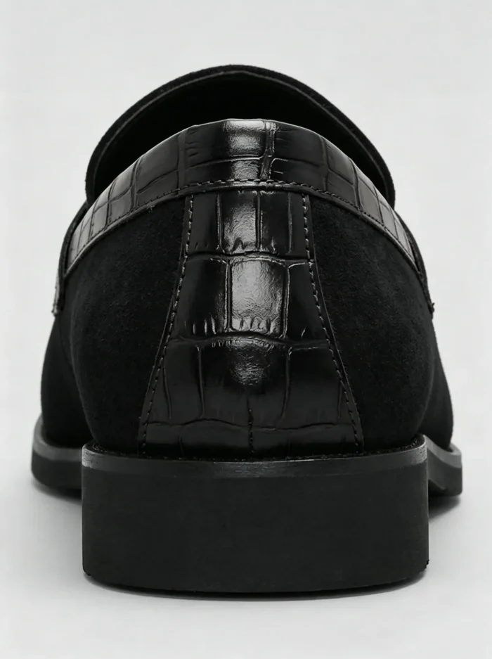 Men's Textured Strap Suede Tassel Dress Loafers - Image 13