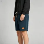 Vintage Embroidered Leather-Patch Corduroy Drawstring Shorts - Image 4