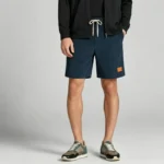 Vintage Embroidered Leather-Patch Corduroy Drawstring Shorts - Image 5