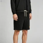 Vintage Embroidered Leather-Patch Corduroy Drawstring Shorts - Image 6