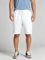 Men's Drawstring Elastic Waist Multi Cargo Pocket Knee Length Summer Casual Shorts - Image 5