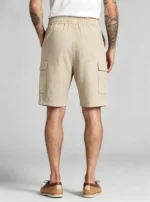 Men's Drawstring Elastic Waist Multi Cargo Pocket Knee Length Summer Casual Shorts - Image 10