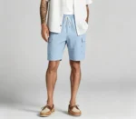 Men's Drawstring Elastic Waist Multi Cargo Pocket Knee Length Summer Casual Shorts - Image 14