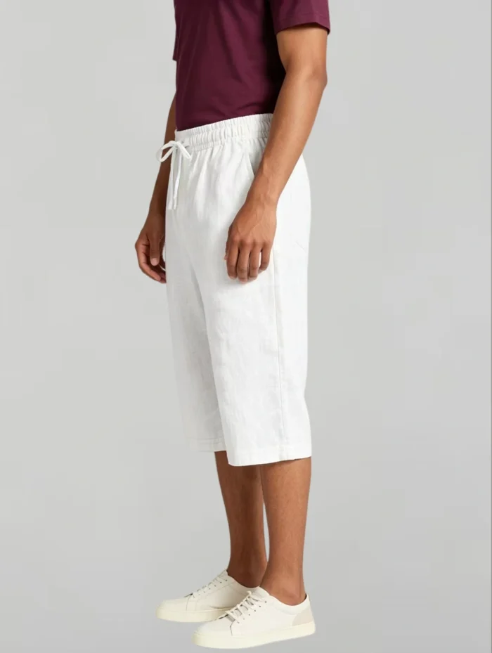 Modern Fit Linen Blend Cropped Pants - Image 2