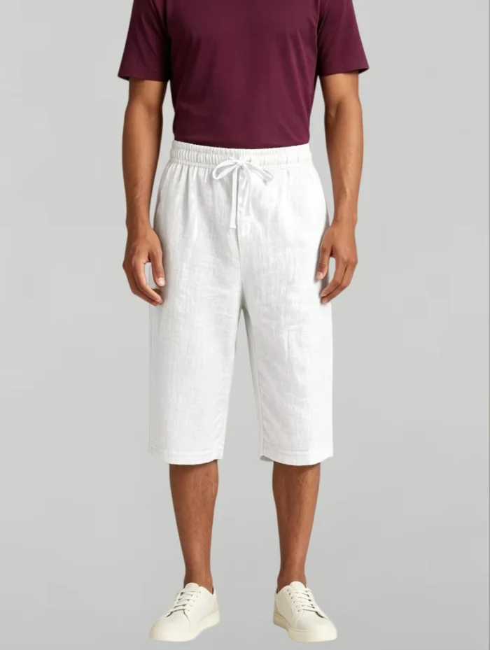 Modern Fit Linen Blend Cropped Pants - Image 21