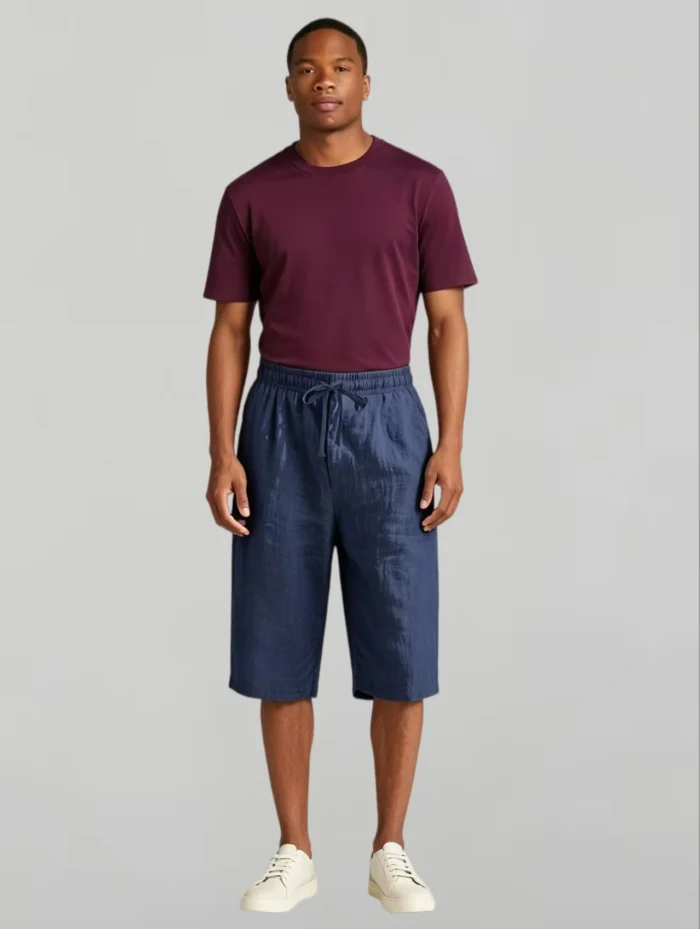 Modern Fit Linen Blend Cropped Pants - Image 18
