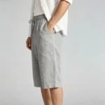 Modern Fit Linen Blend Cropped Pants - 图片 17