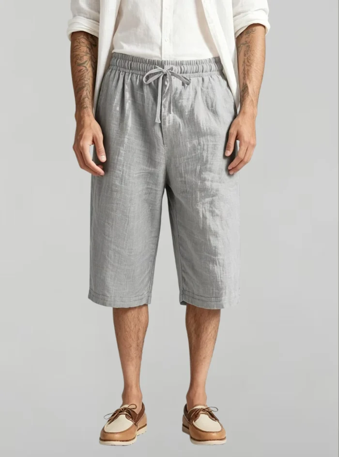 Modern Fit Linen Blend Cropped Pants - Image 12