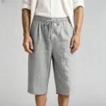 Modern Fit Linen Blend Cropped Pants - 图片 19