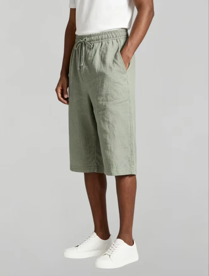 Modern Fit Linen Blend Cropped Pants - Image 11