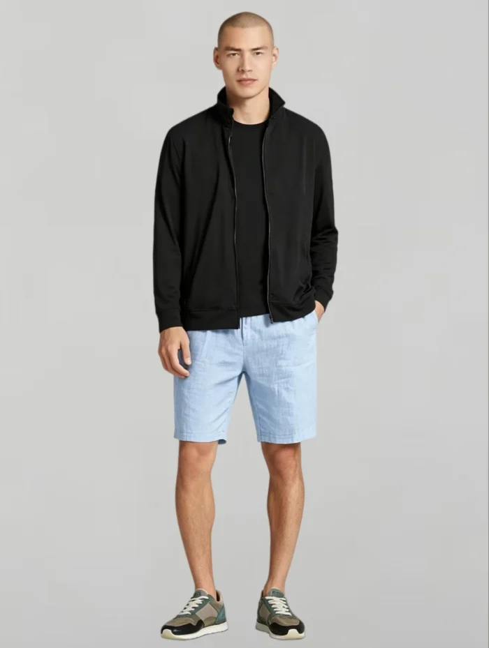 Modern Fit Linen Blend Cropped Pants - Image 3