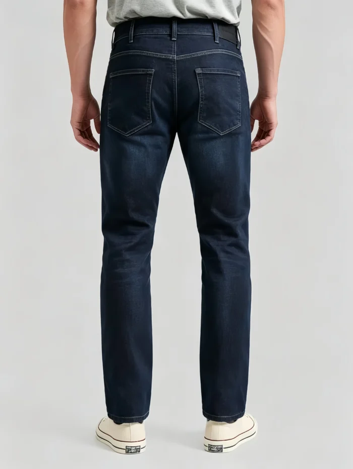 Men's Straight Fit Stretch Twill Chino Pants Business Casual Full Length Trousers - Image 2