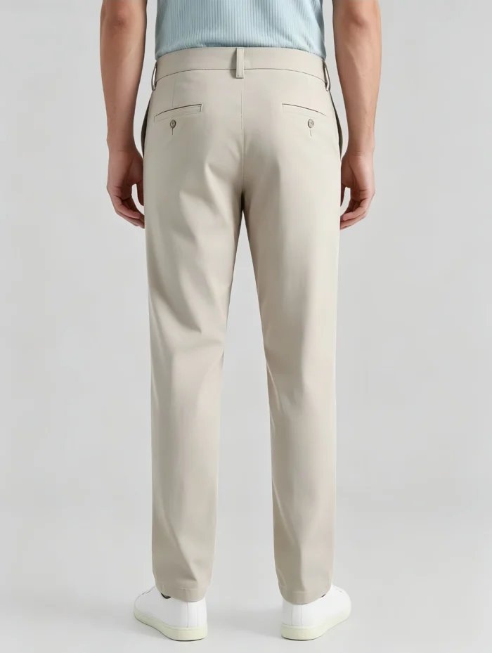 Men's Straight Fit Stretch Twill Chino Pants Business Casual Full Length Trousers - Image 6