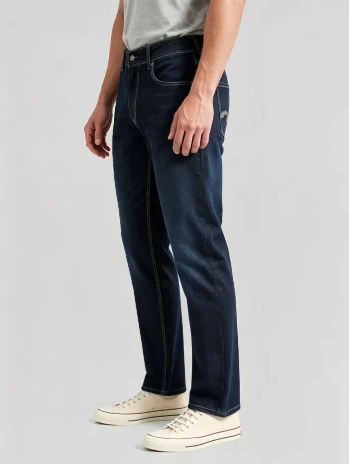 Men's Straight Fit Stretch Twill Chino Pants Business Casual Full Length Trousers - Image 12