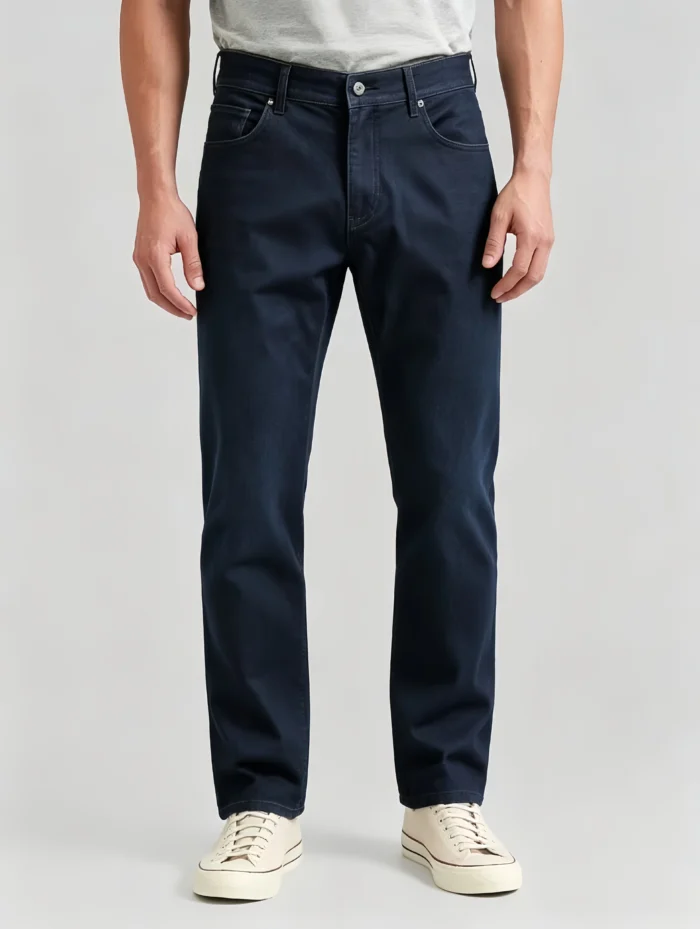 Men's Straight Fit Stretch Twill Chino Pants Business Casual Full Length Trousers - Image 13