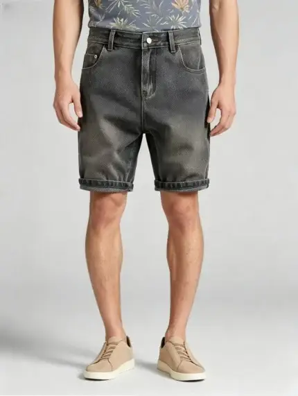 Modern Fit Star Denim Shorts
