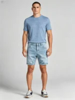 Modern Fit Star Denim Shorts - Image 5