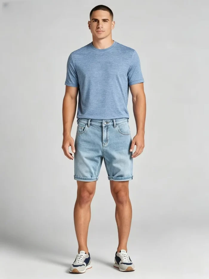 Modern Fit Star Denim Shorts - Image 5