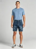 Modern Fit Star Denim Shorts - Image 8