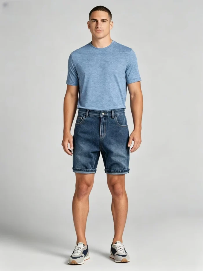 Modern Fit Star Denim Shorts - Image 8