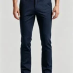 Men's Slim Fit Stretch Twill Chino Pants Daily Office Casual Full Length Trousers