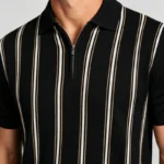 Modern Fit Striped Zip Knit Polo - Image 9