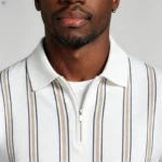 Modern Fit Striped Zip Knit Polo - Image 6