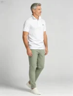 Delicate Crest Embroidery Lapel Polo, Slim Fit Casual Short Sleeve Top for Men - Image 12