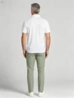 Delicate Crest Embroidery Lapel Polo, Slim Fit Casual Short Sleeve Top for Men - Image 13