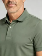 Delicate Crest Embroidery Lapel Polo, Slim Fit Casual Short Sleeve Top for Men - Image 15